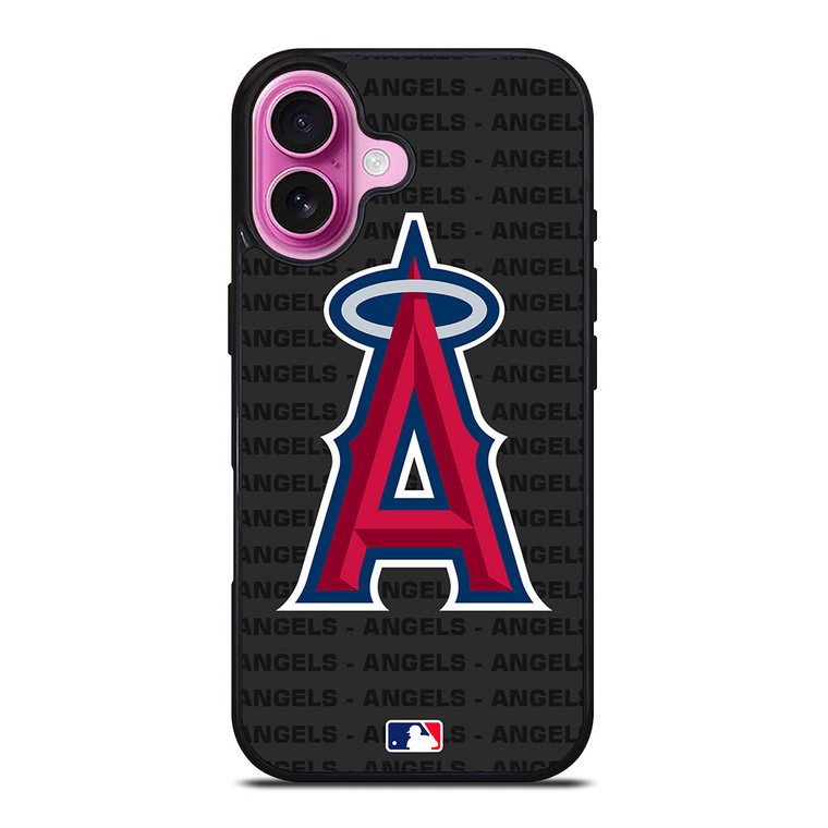 LOS ANGELES ANGELS BASEBALL BLACK iPhone 16 Plus Case Cover