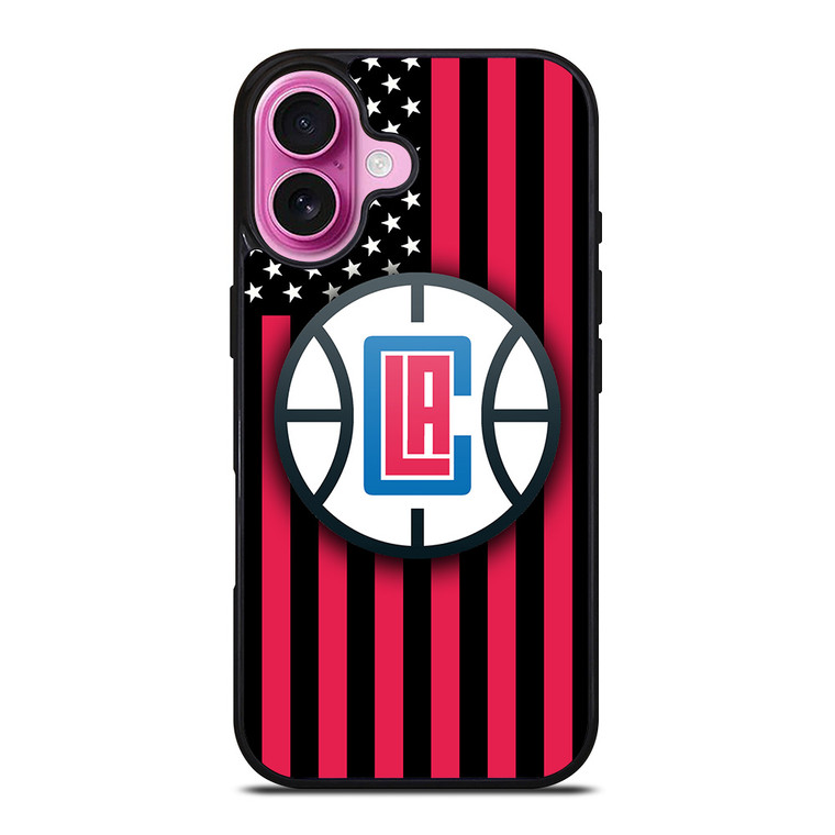 LOS ANGELES CLIPPERS NBA USA FLAG iPhone 16 Plus Case Cover