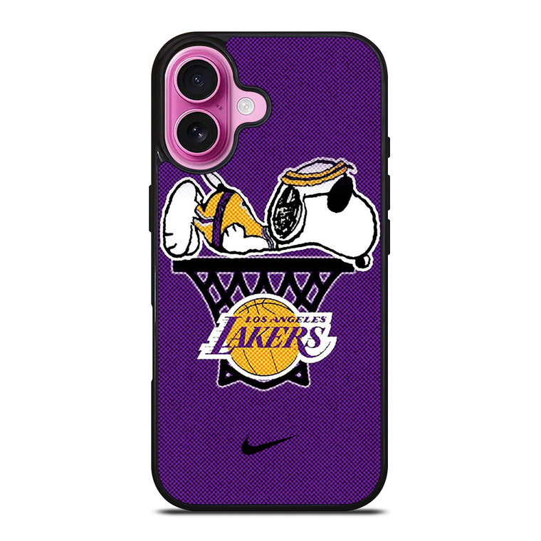 LOS ANGELES LAKERS NIKE SNOOPY iPhone 16 Plus Case Cover LOS ANGELES LAKERS NIKE SNOOPY iPhone 16 Plus Case Cover