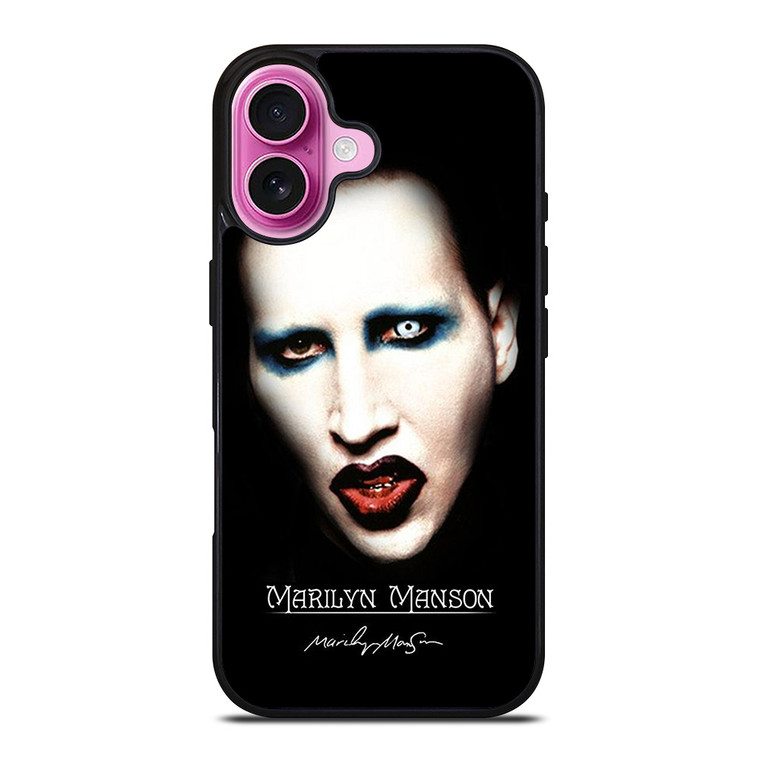MARILYN MANSON SINGER SCARY iPhone 16 Plus Case Cover