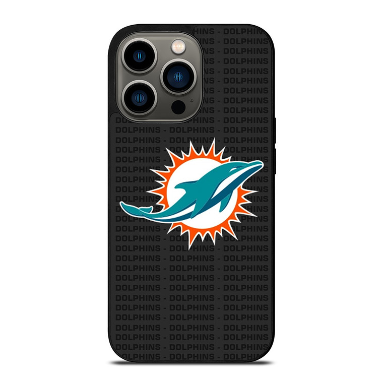 MIAMI DOLPHINS FOOTBALL TEXT iPhone 13 Pro Case Cover