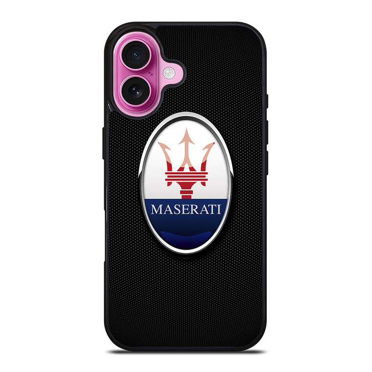 MASERATI CARBON FIBER iPhone 16 Plus Case Cover MASERATI CARBON FIBER iPhone 16 Plus Case Cover
