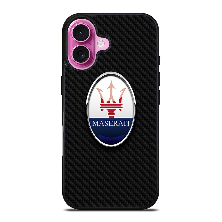 MASERATI LOGO CARBON FIBER iPhone 16 Plus Case Cover MASERATI LOGO CARBON FIBER iPhone 16 Plus Case Cover