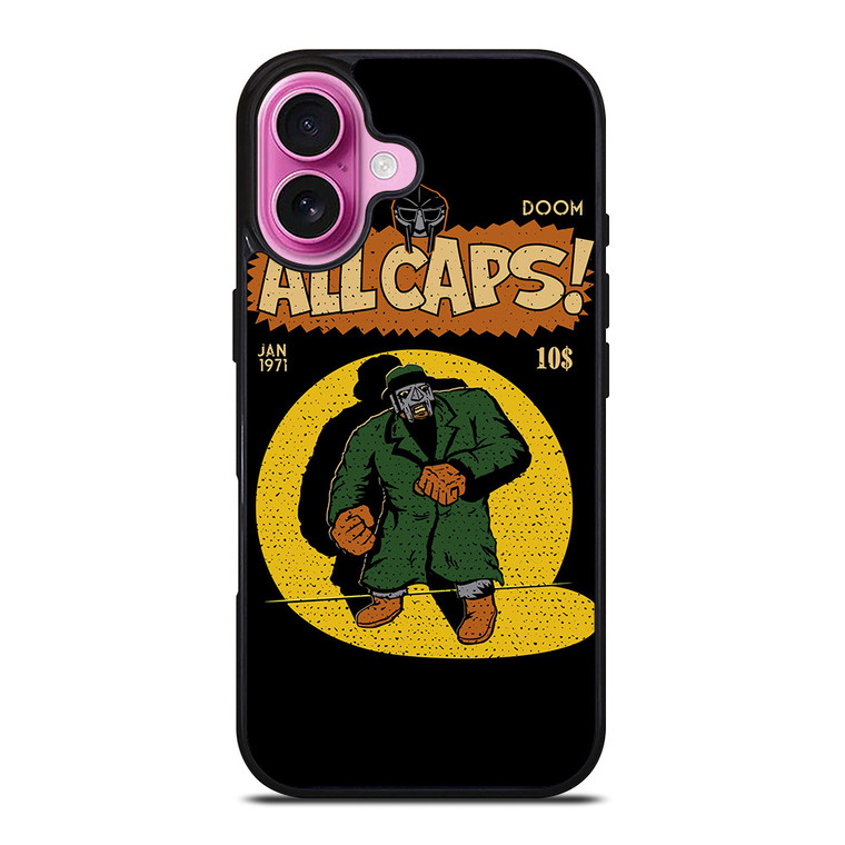 MF DOOM MADLIB ALL CAPS iPhone 16 Plus Case Cover