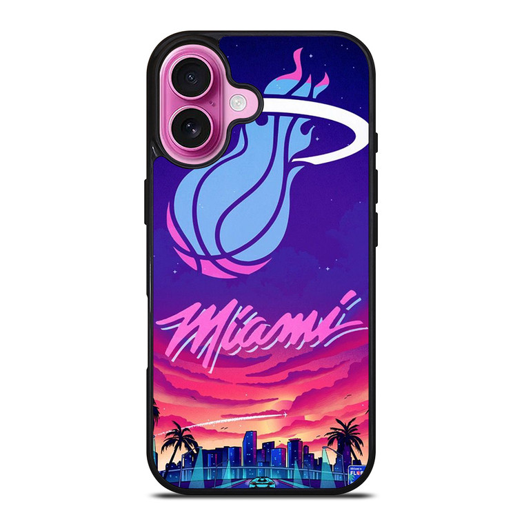 MIAMI HEAT BASKETBALL TEAM LOGO iPhone 16 Plus Case Cover