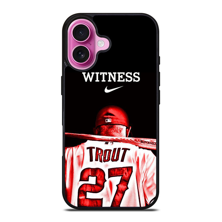 MIKE TROUT LOS ANGELES ANGELS BASEBALL iPhone 16 Plus Case Cover