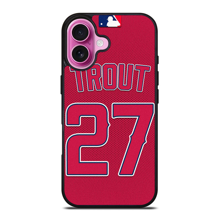 MIKE TROUT LOS ANGELES ANGELS MLB iPhone 16 Plus Case Cover