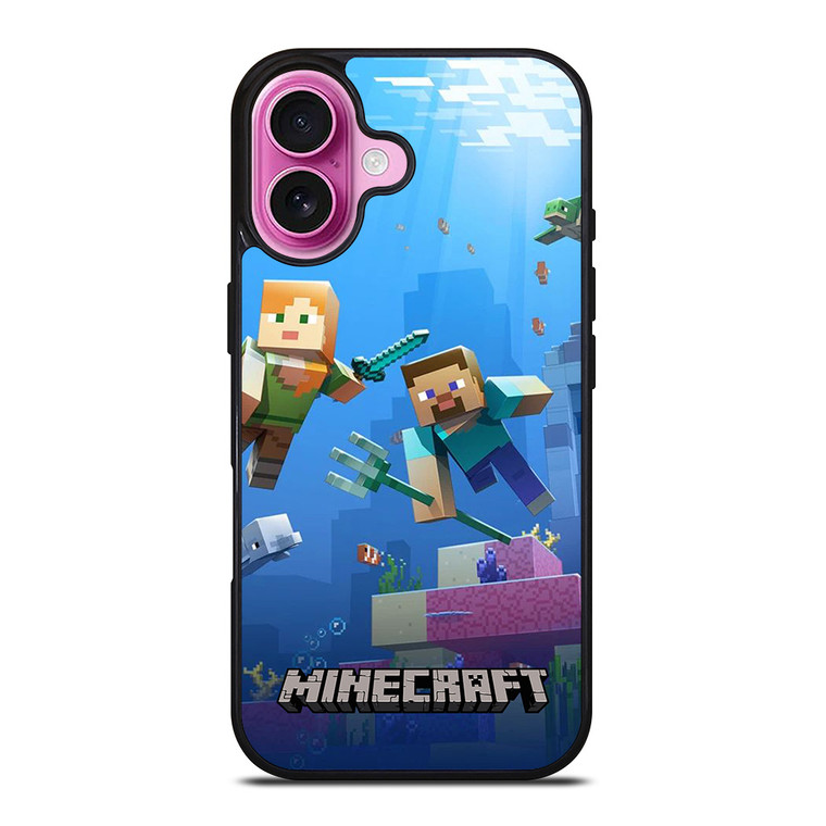 MINECRAFT GAMES UNDER WATER iPhone 16 Plus Case Cover