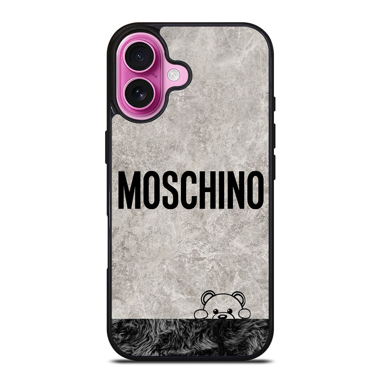 MOSCHINO BEAR HIDING iPhone 16 Plus Case Cover