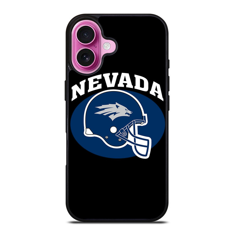 NEVADA WOLF PACK FOOTBALL HELMET iPhone 16 Plus Case Cover