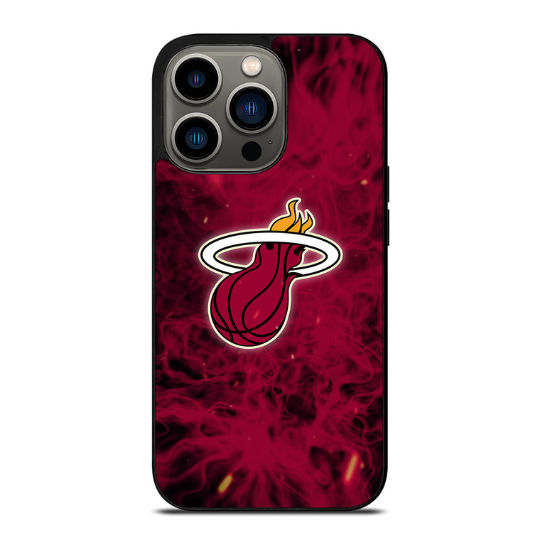 MIAMI HEAT BASKETBALL NBA FIRES iPhone 13 Pro Case Cover