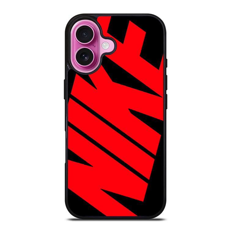 NIKE RED LOGO iPhone 16 Plus Case Cover