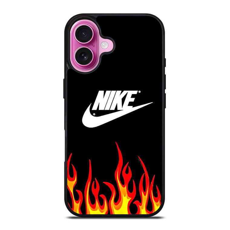 NIKE SWOOSH IN FLAMES iPhone 16 Plus Case Cover
