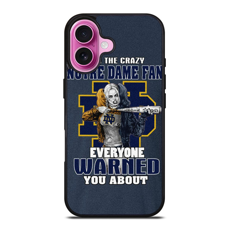 NOTRE DAME FIGHTING HARLEY QUINN iPhone 16 Plus Case Cover NOTRE DAME FIGHTING HARLEY QUINN iPhone 16 Plus Case Cover