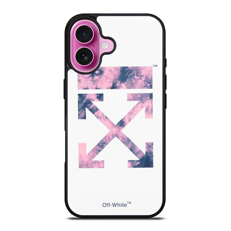 OFF WHITE PURPLE MARBLE iPhone 16 Plus Case Cover