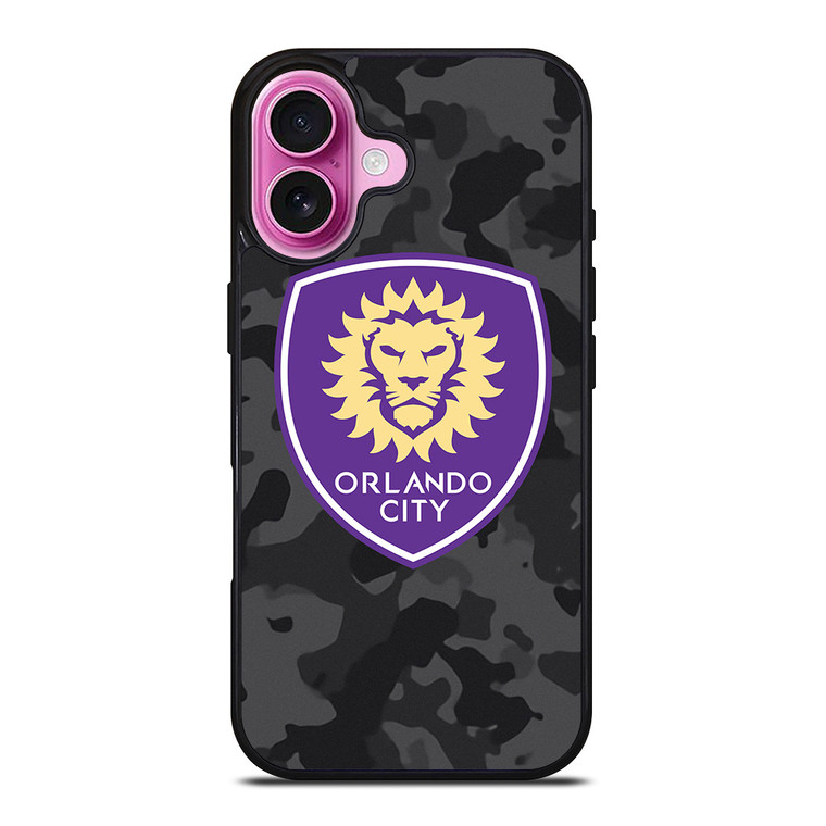 ORLANDO CITY SC MLS BLACK CAMO iPhone 16 Plus Case Cover