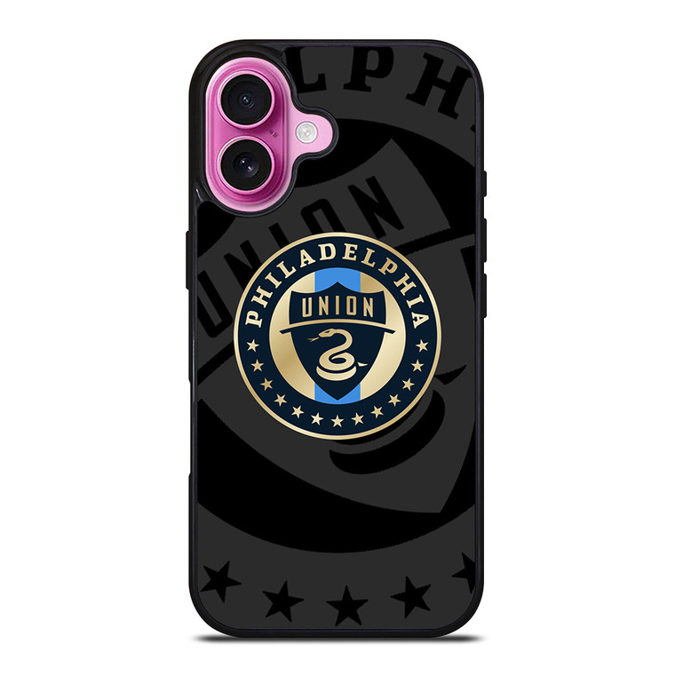 PHILADELPHIA UNION MLS BLACK iPhone 16 Plus Case Cover