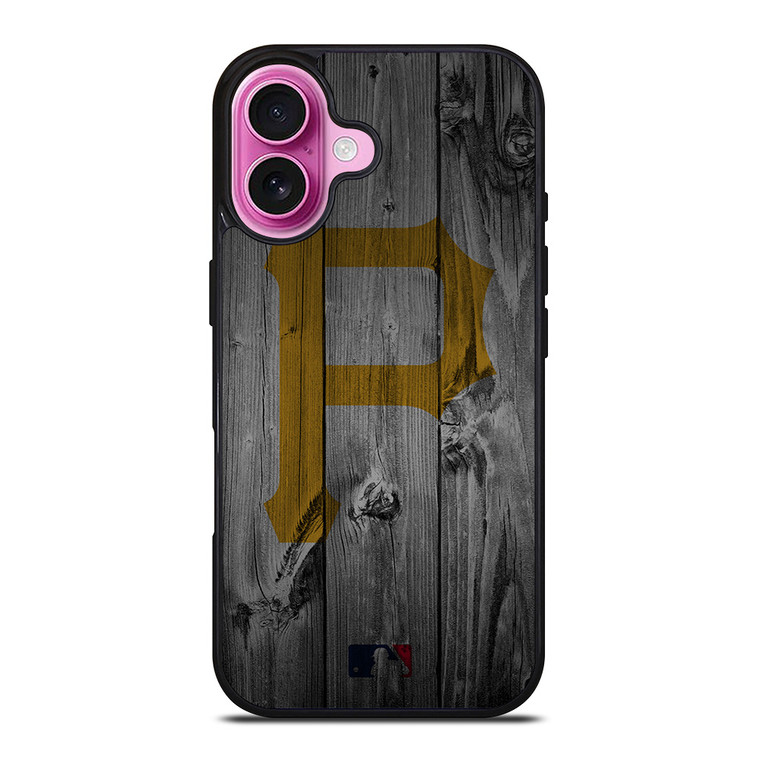 PITTSBURGH PIRATES BASEBALL MLB WOOD LOGO iPhone 16 Plus Case Cover