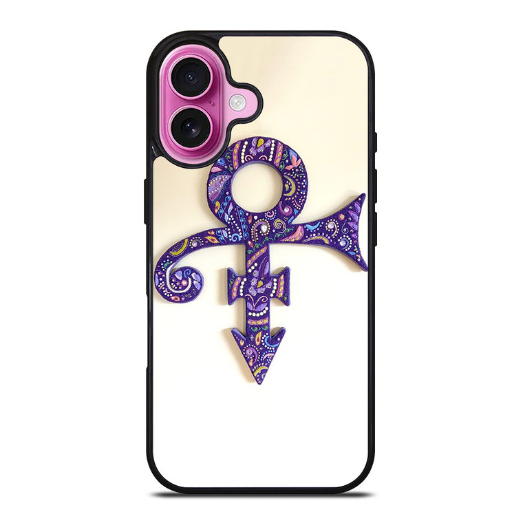 PRINCE PURPLE ART LOGO iPhone 16 Plus Case Cover PRINCE PURPLE ART LOGO iPhone 16 Plus Case Cover