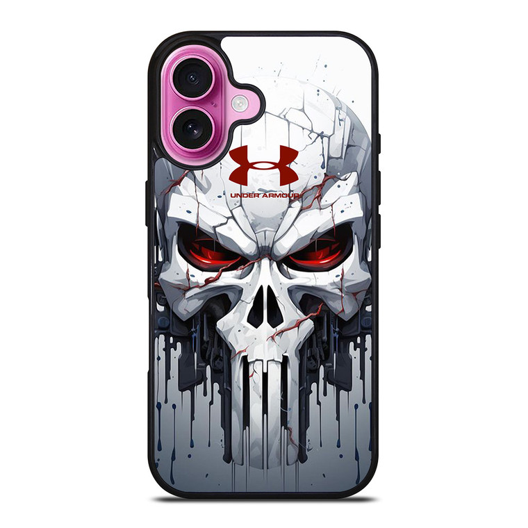 PUNISHER MARVEL UNDER ARMOUR LOGO iPhone 16 Plus Case Cover PUNISHER MARVEL UNDER ARMOUR LOGO iPhone 16 Plus Case Cover