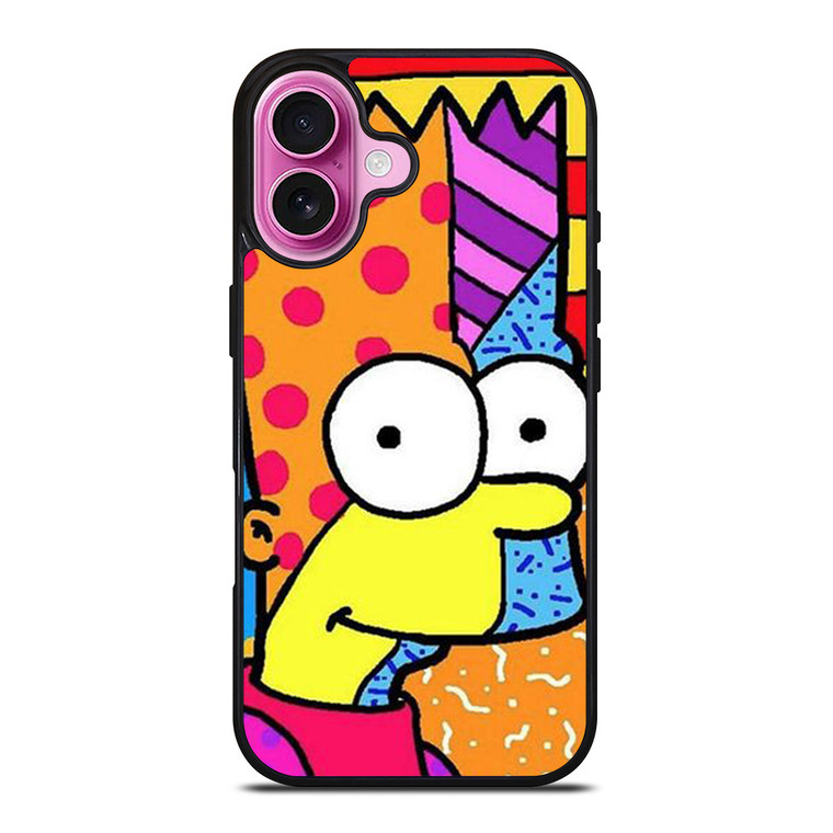 ROMERO BRITTO BART SIMPSONS ART iPhone 16 Plus Case Cover