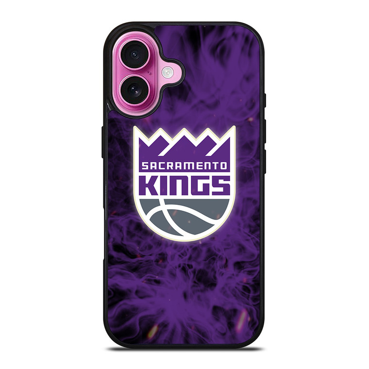 SACRAMENTO KINGS BASKETBALL NBA FIRE iPhone 16 Plus Case Cover