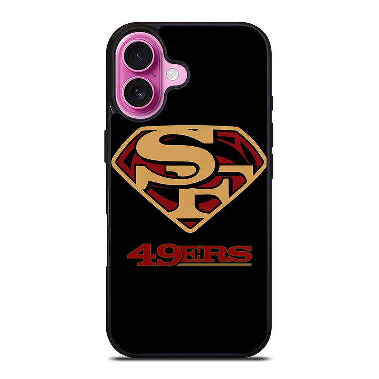 SAN FRANCISCO 49ERS FOOTBALL SUPERMAN LOGO iPhone 16 Plus Case Cover