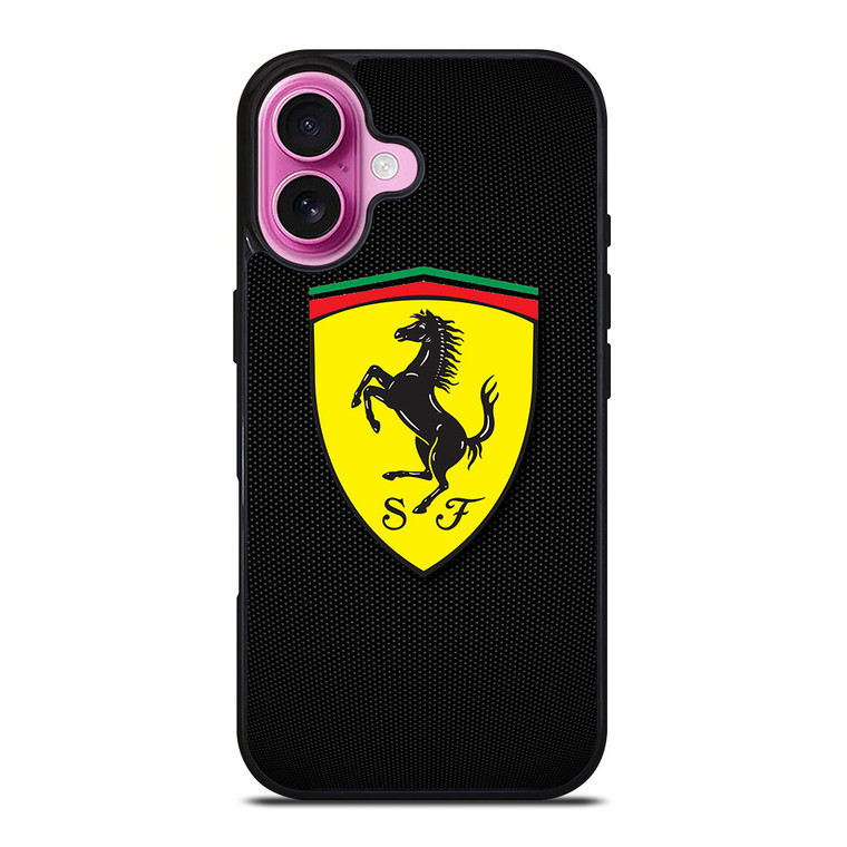 SCUDERIA FERRARI CARBON FIBER iPhone 16 Plus Case Cover
