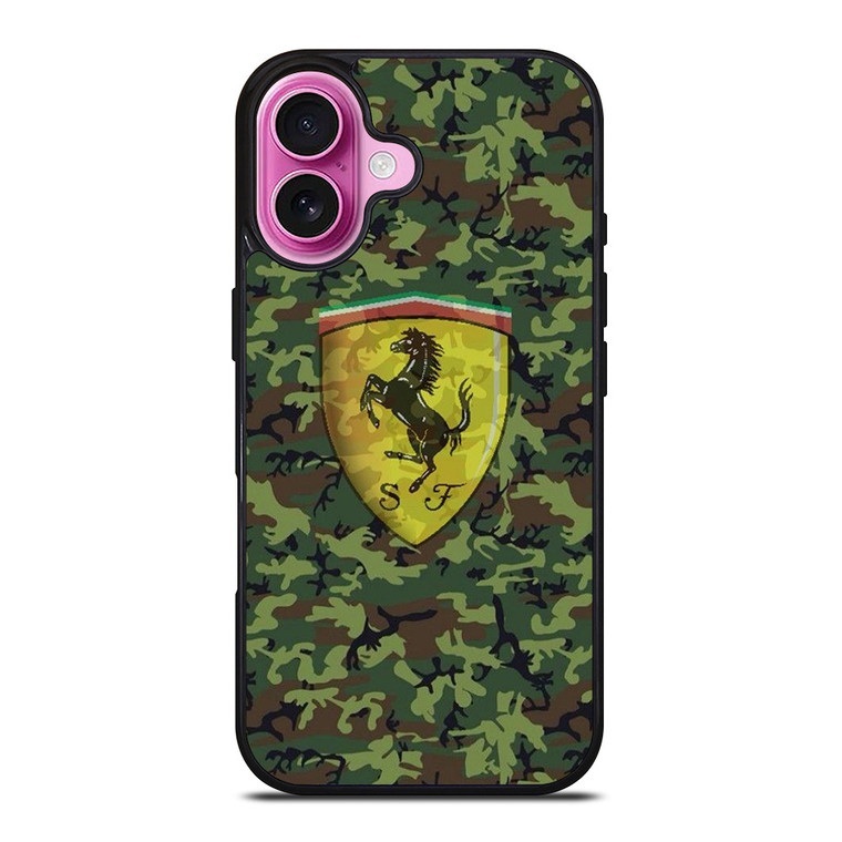 SCUDERIA FERRARI F1 CAMO iPhone 16 Plus Case Cover
