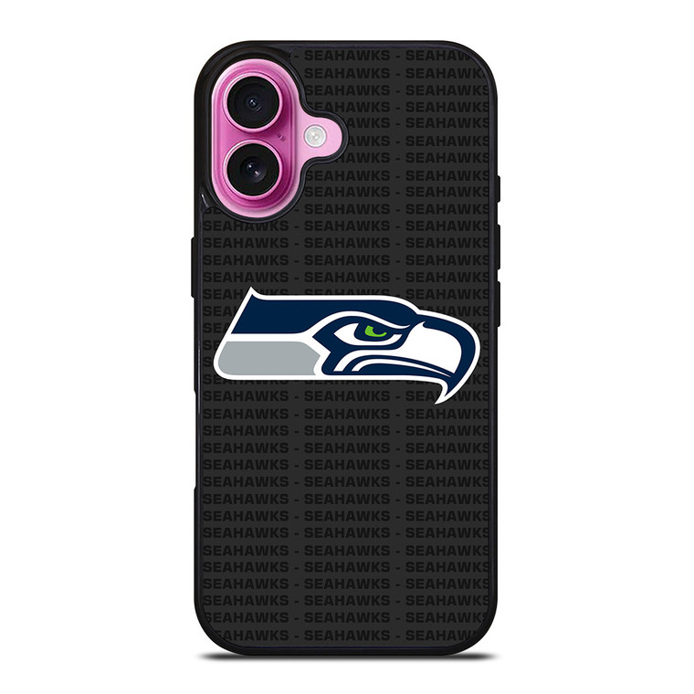 SEATTLE SEAHAWKS FOOTBALL TEXT iPhone 16 Plus Case Cover