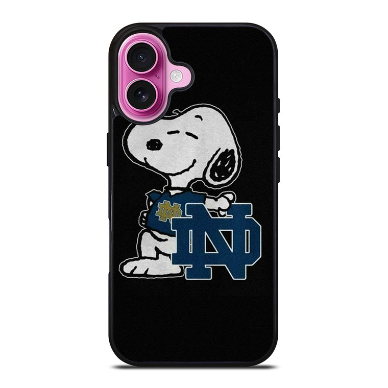 SNOOPY NOTRE DAME FIGHTING IRISH iPhone 16 Plus Case Cover SNOOPY NOTRE DAME FIGHTING IRISH iPhone 16 Plus Case Cover