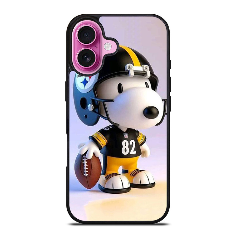 SNOOPY PITTSBURGH STEELERS FOOTBALL iPhone 16 Plus Case Cover
