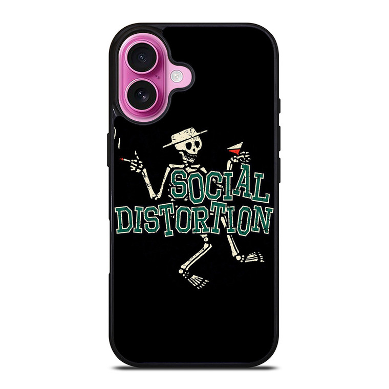 SOCIAL DISTORTION SKULL ART iPhone 16 Plus Case Cover