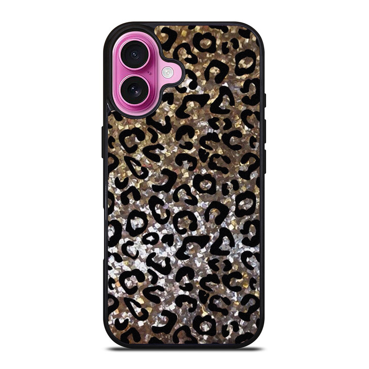 SPARKLY LEOPARD SKIN iPhone 16 Plus Case Cover