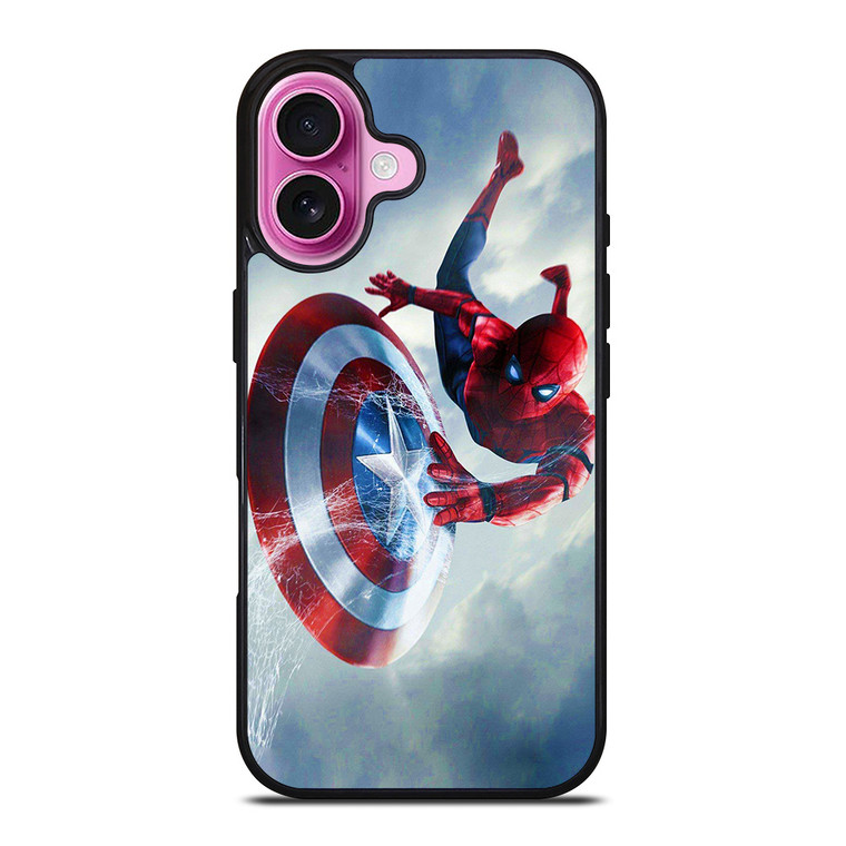 SPIDERMAN X CAPTAIN AMERICA iPhone 16 Plus Case Cover