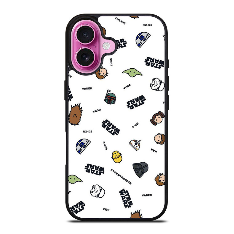 STAR WARS CUTE CARTOON COLLAGE iPhone 16 Plus Case Cover