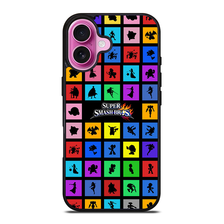 SUPER SMASH BROS COLLAGE iPhone 16 Plus Case Cover