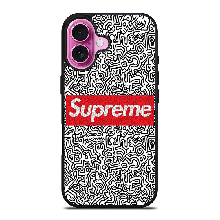 SUPREME KEITH HARING iPhone 16 Plus Case Cover SUPREME KEITH HARING iPhone 16 Plus Case Cover