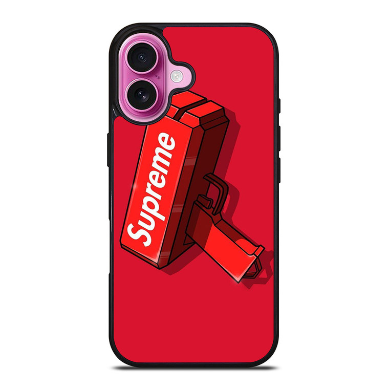 SUPREME MONEY GUN iPhone 16 Plus Case Cover