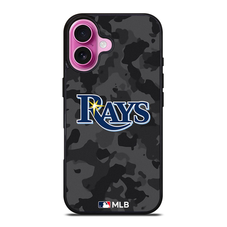 TAMPA BAY RAYS BASEBALL BLACK CAMO iPhone 16 Plus Case Cover