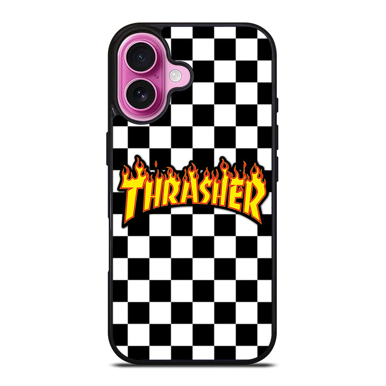 THRASHER SKATEBOARD CHECKERBOARD iPhone 16 Plus Case Cover