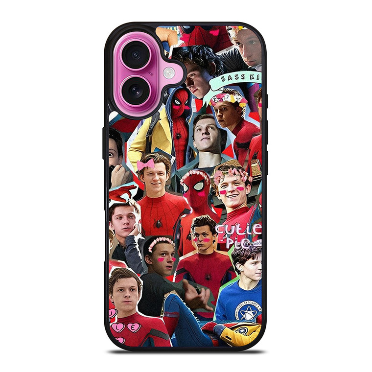 TOM HOLLAND SPIDERMAN COLLAGE iPhone 16 Plus Case Cover