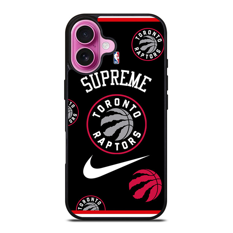TORONTO RAPTORS NBA X SUPREME NIKE iPhone 16 Plus Case Cover TORONTO RAPTORS NBA X SUPREME NIKE iPhone 16 Plus Case Cover