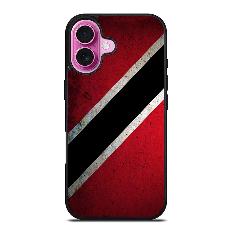 TRINIDAD AND TOBAGO TEXTURED FLAG iPhone 16 Plus Case Cover