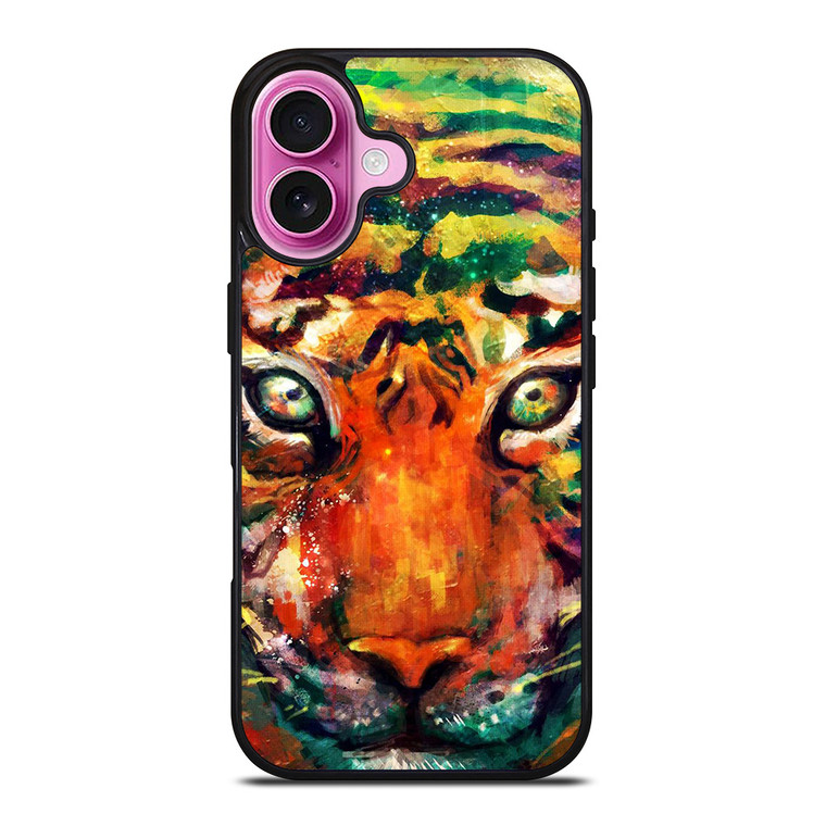 TRIPPY TIGER ART iPhone 16 Plus Case Cover