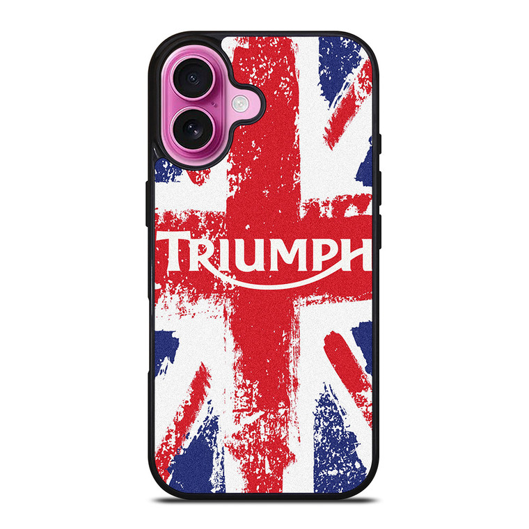 TRIUMPH MOTORCYCLES UNION JACK iPhone 16 Plus Case Cover TRIUMPH MOTORCYCLES UNION JACK iPhone 16 Plus Case Cover