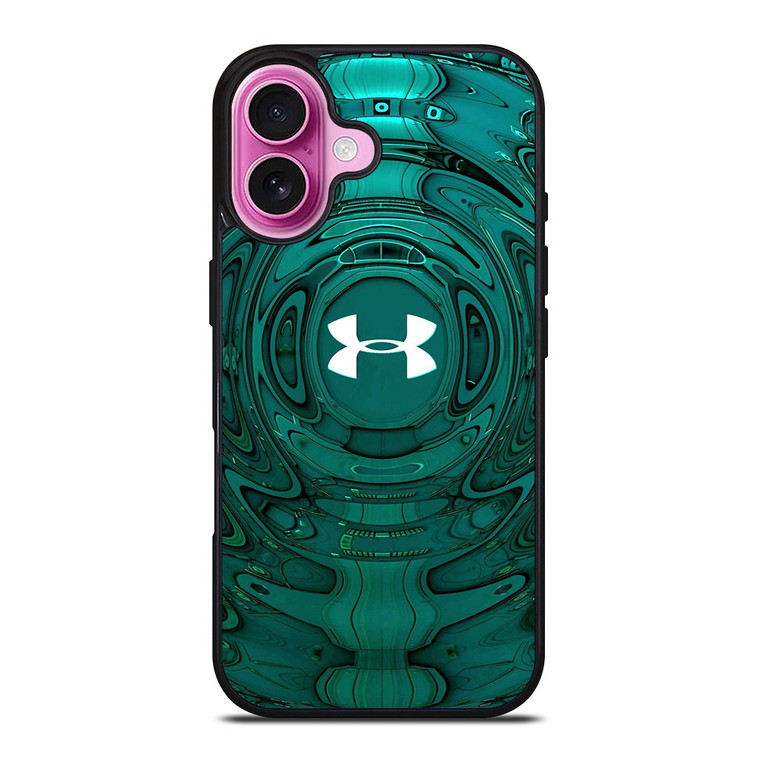 UNDER ARMOUR LOGO LIQUID GREEN iPhone 16 Plus Case Cover UNDER ARMOUR LOGO LIQUID GREEN iPhone 16 Plus Case Cover