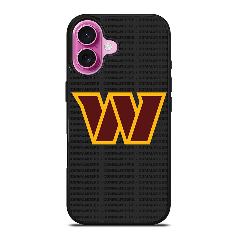 WASHINGTON COMMANDERS FOOTBALL TEXT iPhone 16 Plus Case Cover