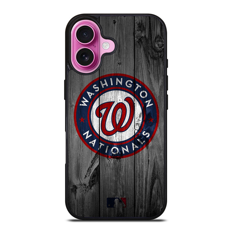 WASHINGTON NATIONALS BASEBALL MLB WOOD LOGO iPhone 16 Plus Case Cover