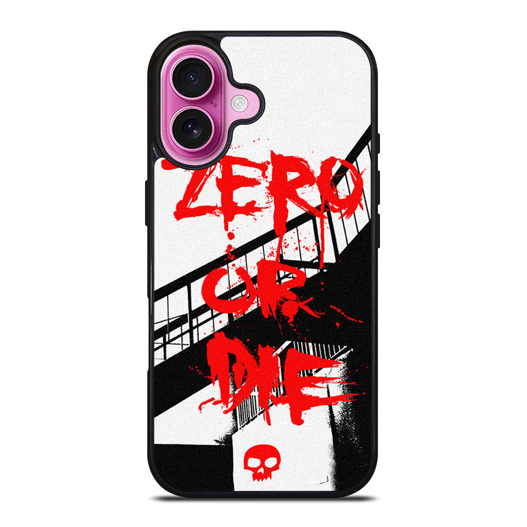 ZERO SKATEBOARDS SLOGAN iPhone 16 Plus Case Cover